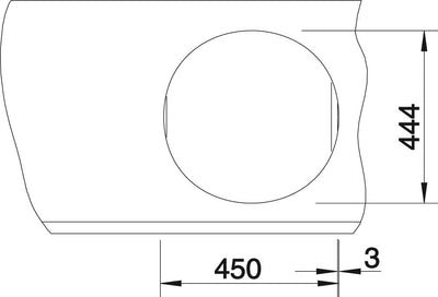 BLANCO RONDOSOL | Edelstahl | Einbauart: Einbau von Oben & Unterbau | ohne Ablauffernbedienung | 45e