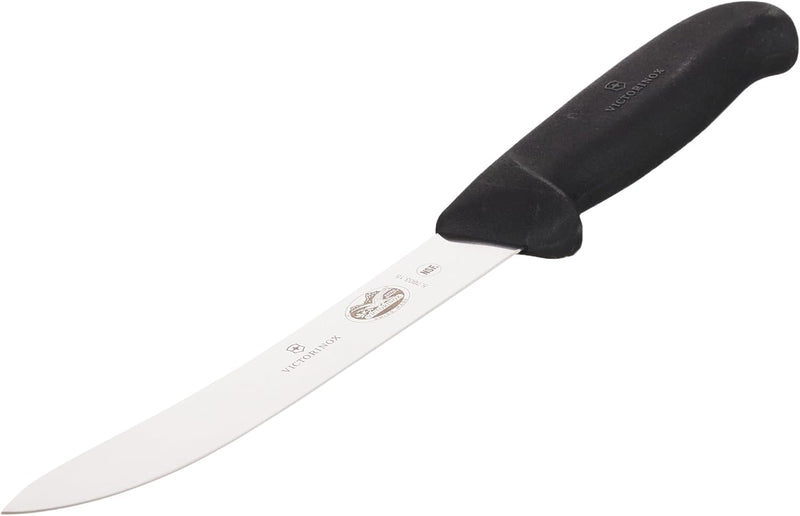 Victorinox, coltello da macellaio Fibrox, nero, lunghezza: 15 cm, 5.7603.15 15 cm Schwarz, 15 cm Sch