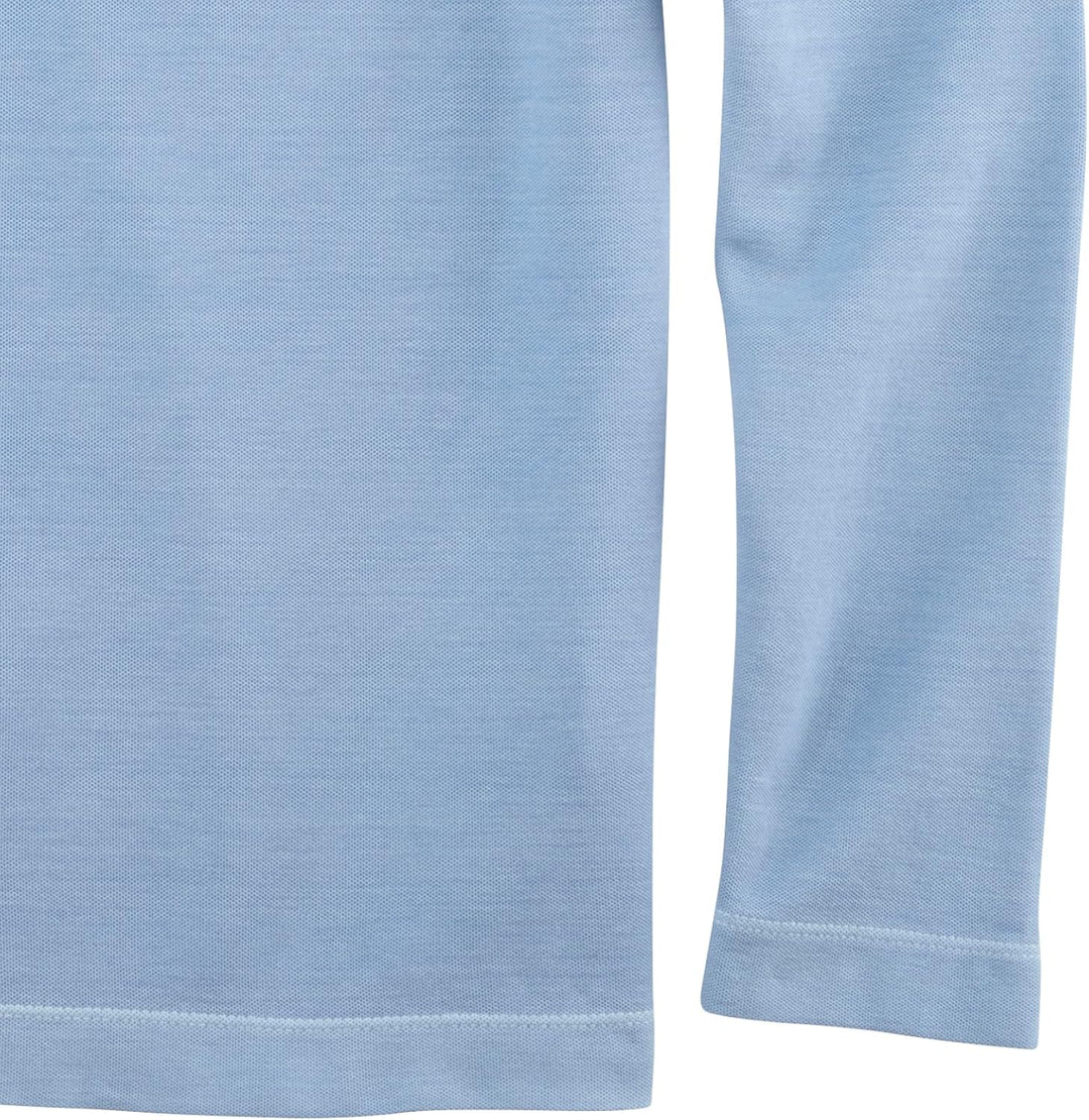 OLYMP Herren Polo-Shirt Langarm Casual Wirk,Uni,Regular fit S Hellblau 10, S Hellblau 10