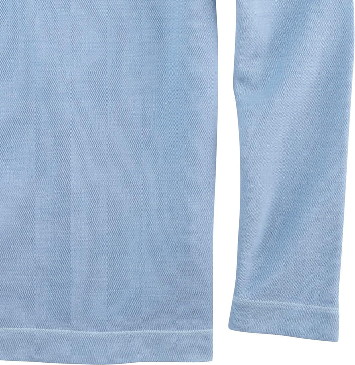 OLYMP Herren Polo-Shirt Langarm Casual Wirk,Uni,Regular fit S Hellblau 10, S Hellblau 10