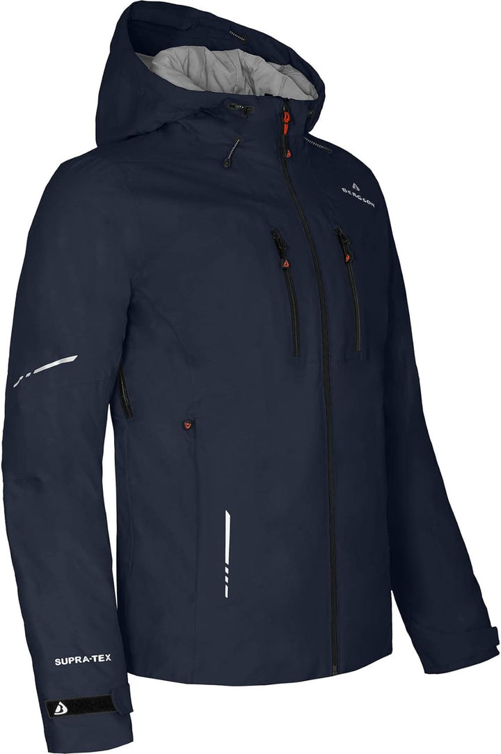 Bergson SKIEN THERMO | Herren Regenjacke, leicht wattiert, recycelt, 20000 mm Wassersäule - recycelt