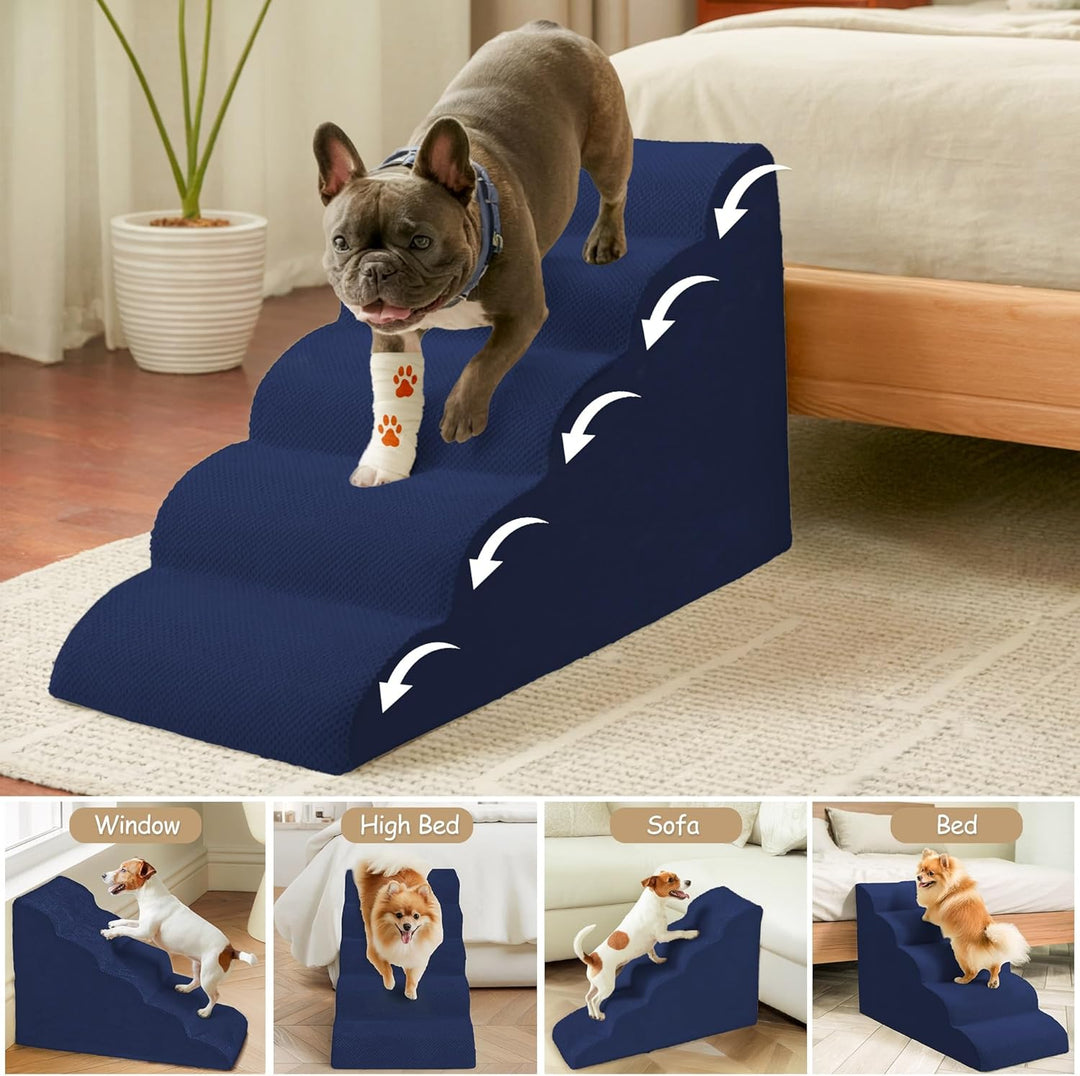 Niubya Hundetreppe für Kleine Hunde, H62 cm, für Katzentreppe Hundetreppe Bett und Sofa, ältere und