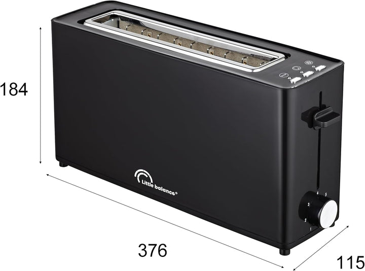 LITTLE BALANCE 8828 Happy Toast, Toaster, 1 langer Schlitz, 1 Baguettescheibe, Thermostat mit 7 Posi