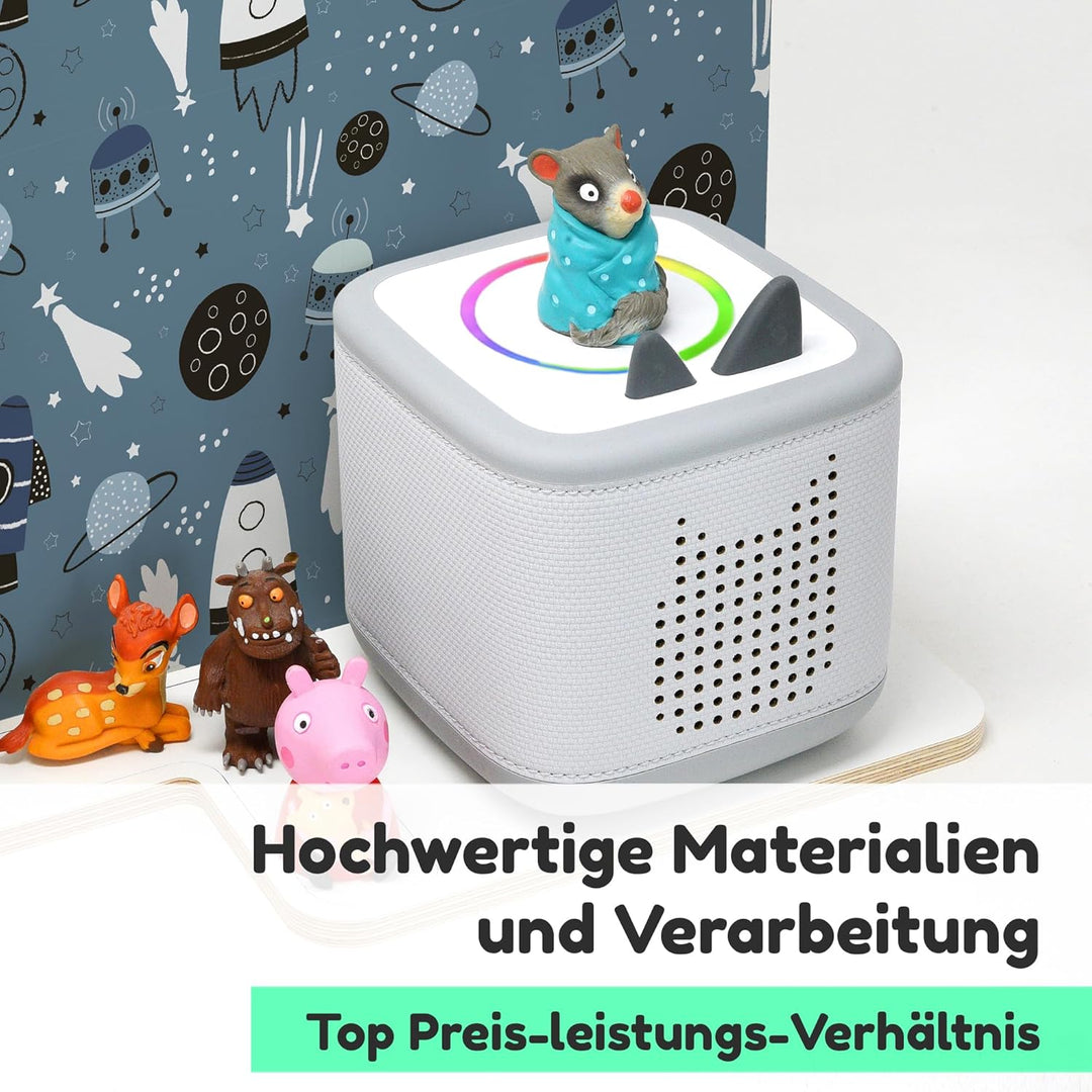 stadtecken Holzregal passend für Toniebox 2 I Geeignet für ca. 30 Tonies I Perfekte Aufbewahrung im