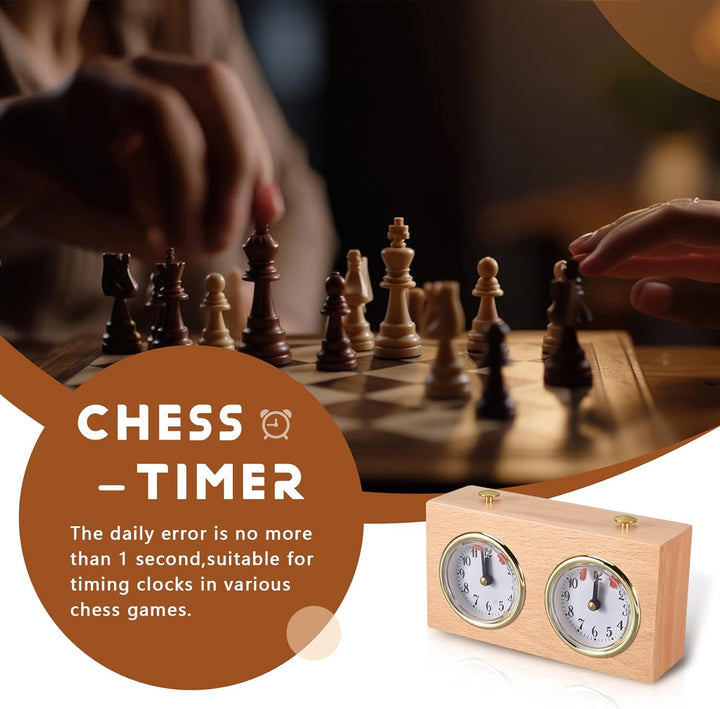 Jevina Schach Timer, Professionelle Digitale Internationale Schach Uhr, Hölzerne Count Up Down Schac