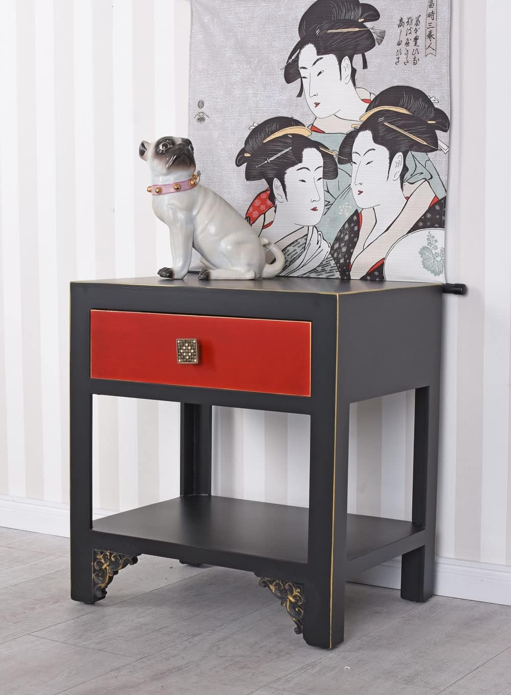 China Schrank Nachtschrank Vintage Nachttisch Nachtkonsole Nachtkommode Ablage mya054 Palazzo Exklus