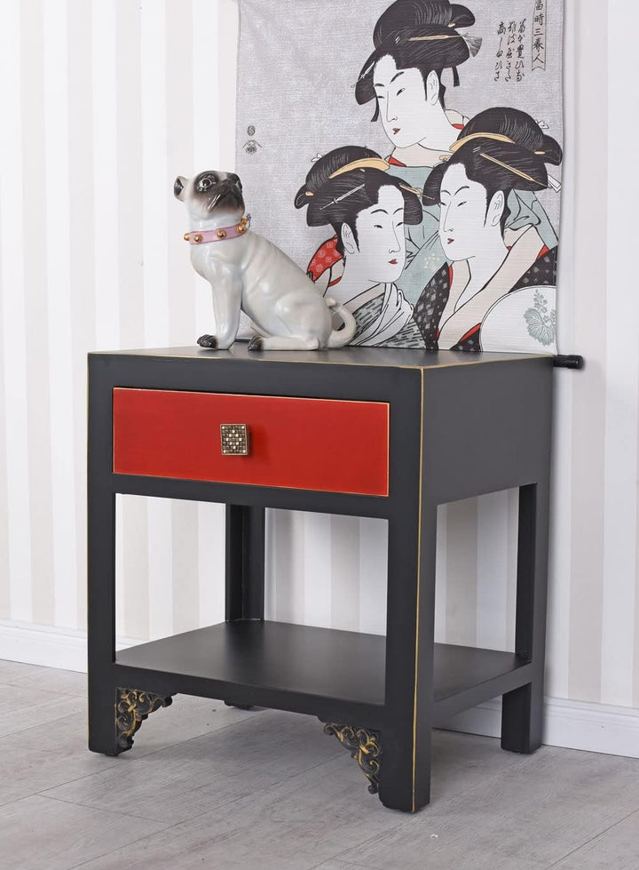 China Schrank Nachtschrank Vintage Nachttisch Nachtkonsole Nachtkommode Ablage mya054 Palazzo Exklus