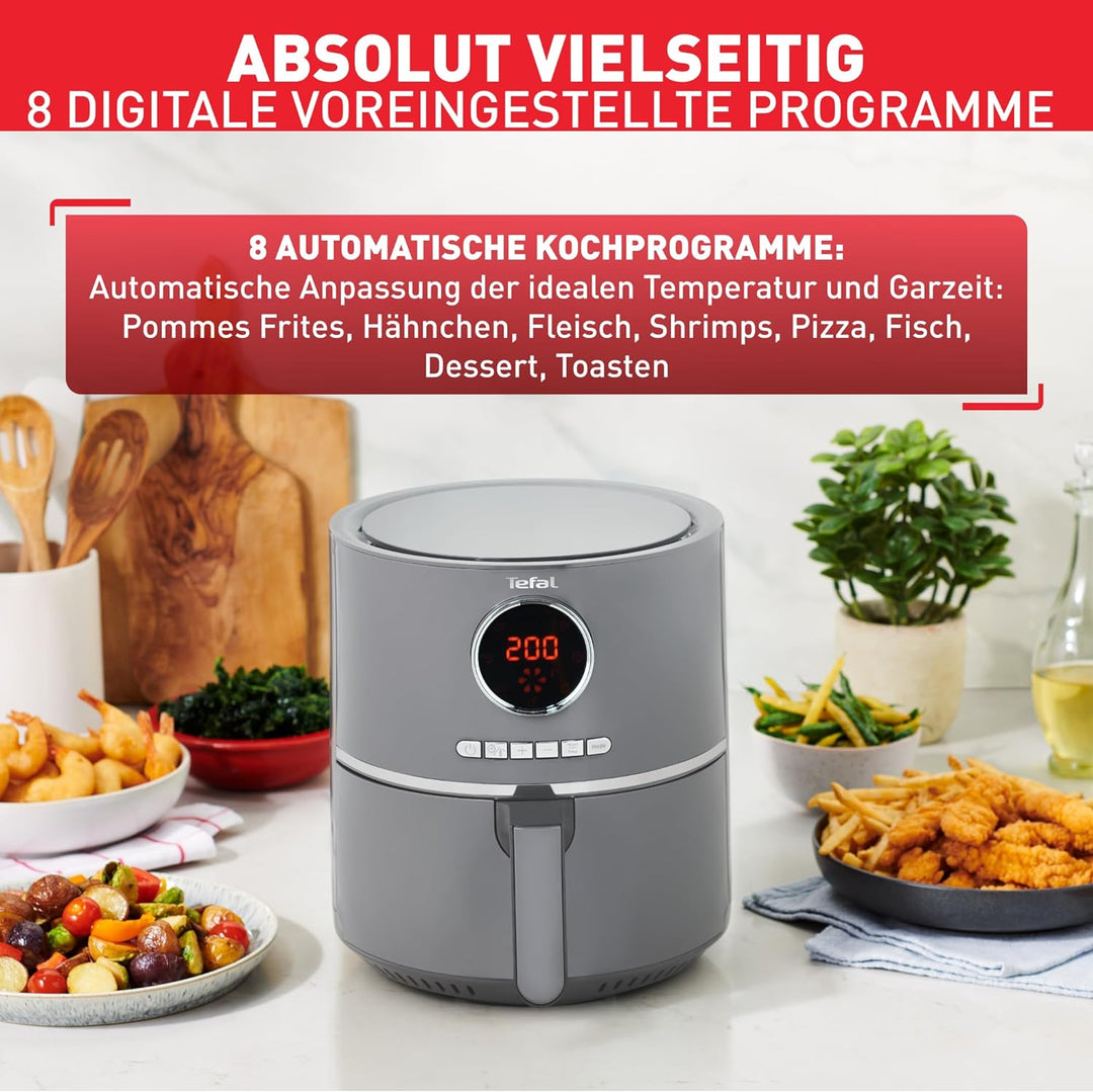 Tefal EY111B Airfry Ultra Digital Heissluftfritteuse | 4 Kochmöglichkeiten (Frittieren, Rösten, Gril