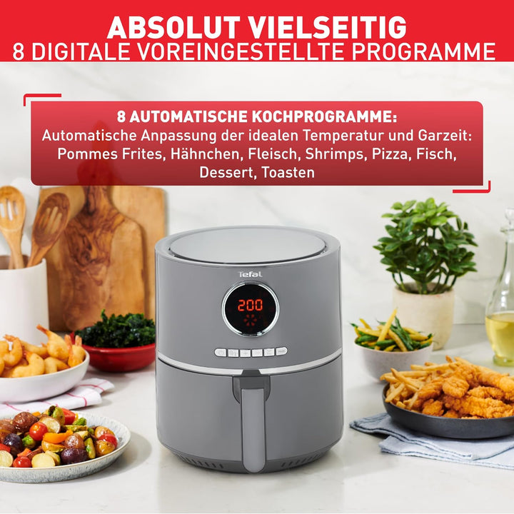 Tefal EY111B Airfry Ultra Digital Heissluftfritteuse | 4 Kochmöglichkeiten (Frittieren, Rösten, Gril