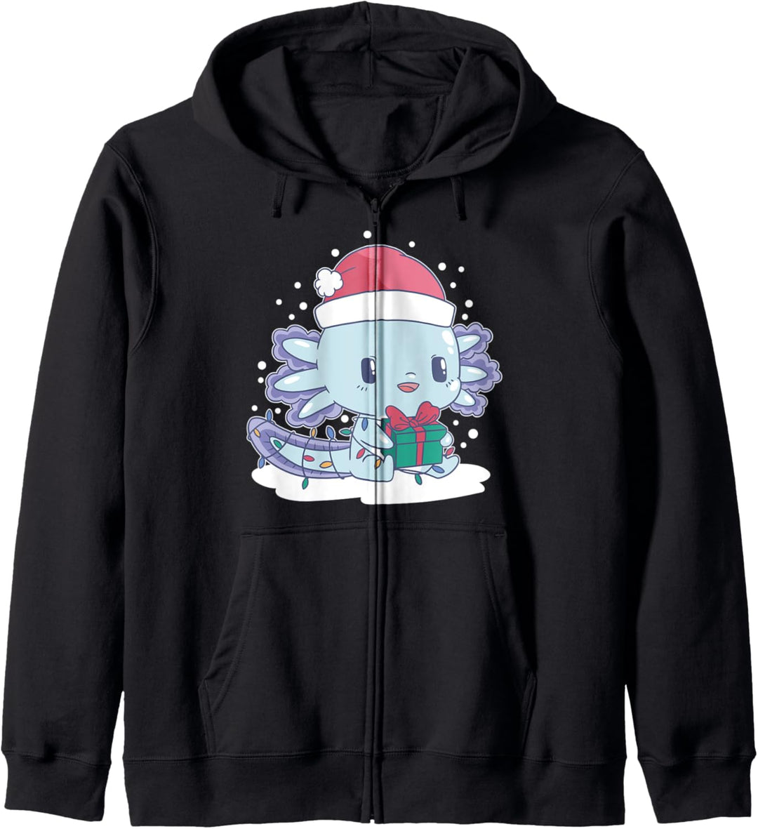 lustiges santa axolotl design weihnachten weihnachtli winter Kapuzenjacke