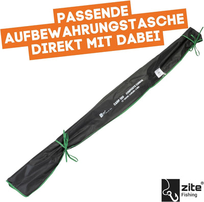 Zite Fishing 3,60m Karpfenrute 3-teilig 3lbs - Composite Carbon-Blank - Steckrute Rutschfester Griff