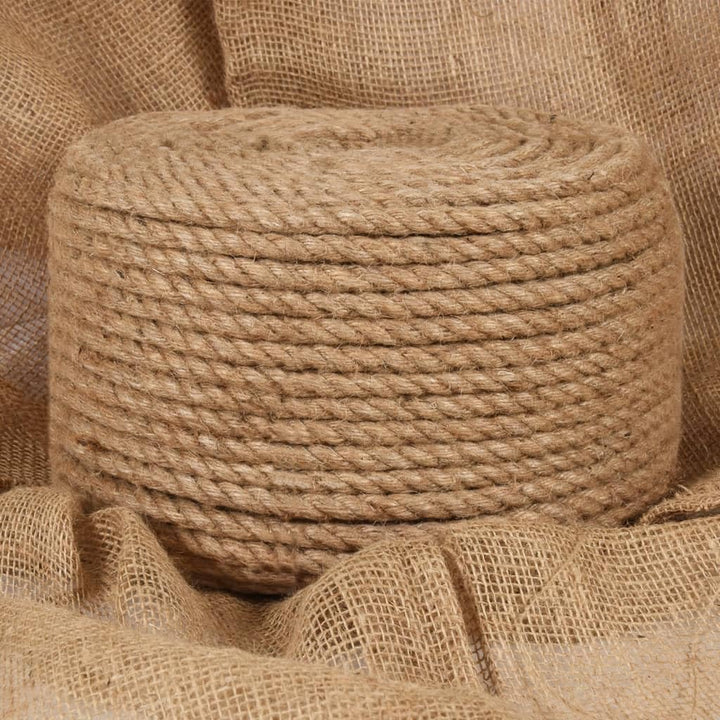 vidaXL Seil 100% Jute 14 mm 100 m Naturhanf Hanfseil Juteseil Tau Leine Schnur 100 m/14 mm, 100 m/14