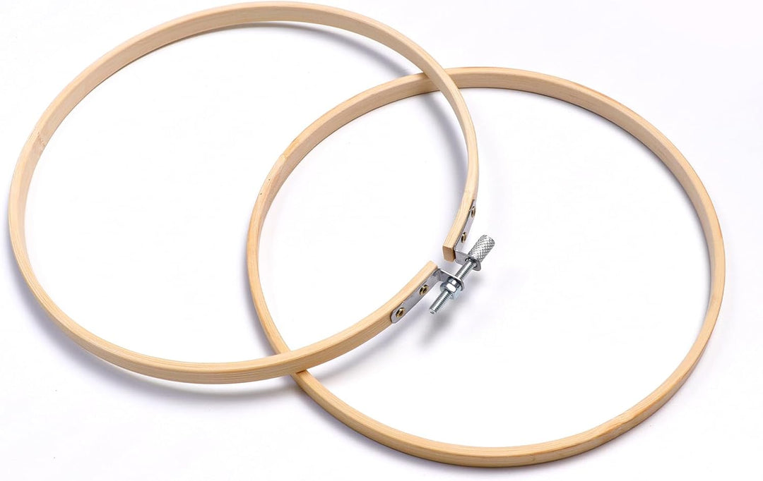 16 Pack 4 Zoll Mini Bambus Kreis, Stickrahmen Kreuzstich Hoop Ring für DIY Kunsthandwerk Handliches