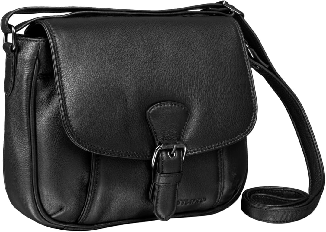 STILORD 'Violeta' Leder Umhängetasche Damen Vintage Handtasche klein Schultertasche Abendtasche Part