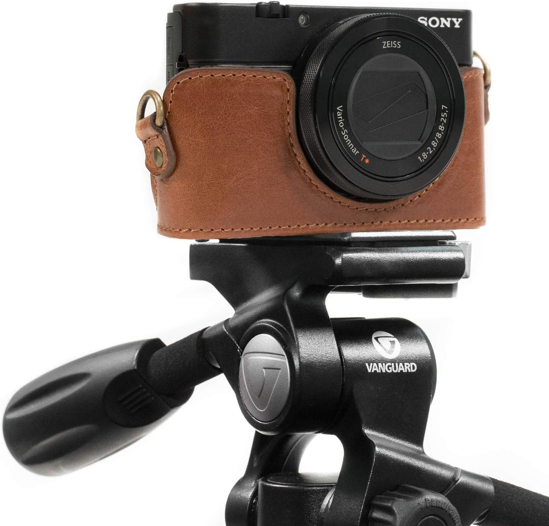 MegaGear MG875 Sony Cyber-shot DSC-RX100 VI, DSC-RX100 V, DSC-RX100 IV Ever Ready Echtleder Kamerata