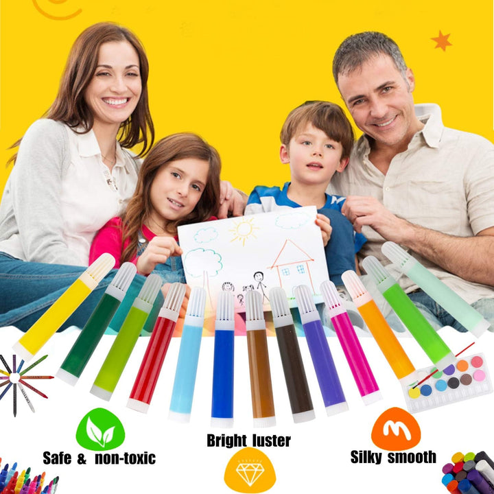 KINSPORY Premium Malkoffer Deluxe 278-teilig Malset für Kinder Anfänger Tolles Buntstifte Set, Wasse
