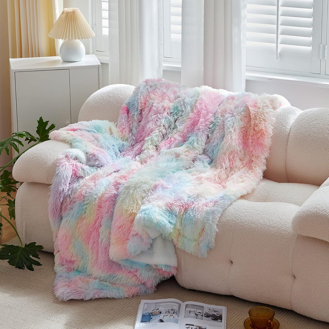Wajade Kunstfelldecke – Sherpa Schafdecke – Comfort Luxuriöse Flauschige Kuscheldecke – weiche Decke