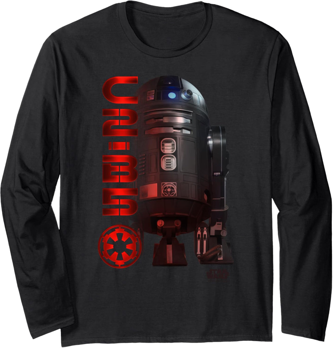 Star Wars Rouge One C2-B5 Faded Name Portrait Langarmshirt