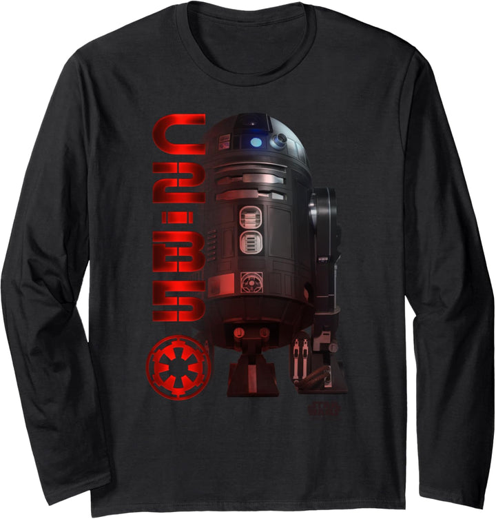 Star Wars Rouge One C2-B5 Faded Name Portrait Langarmshirt