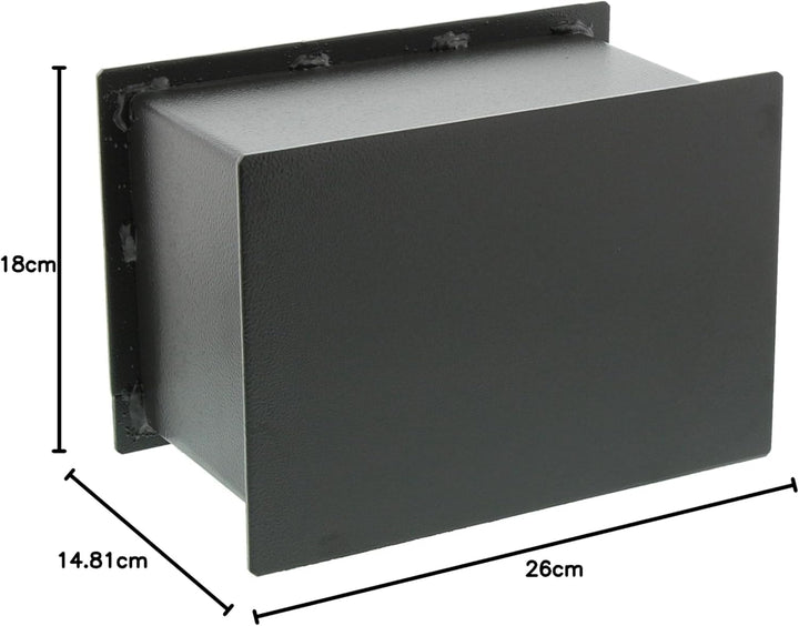 BURG-WÄCHTER Wandtresor mit Schlüssel, zum Einmauern, 3,5 l, 6,6 kg, Point-Safe PW 1 S, Schwarz, Au&