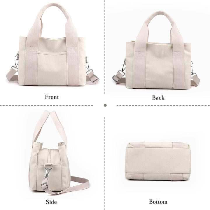 CORIOS Canvas Schultertasche Damen Handtasche Casual Umhängetasche Mittlere Kapazität Henkeltaschen