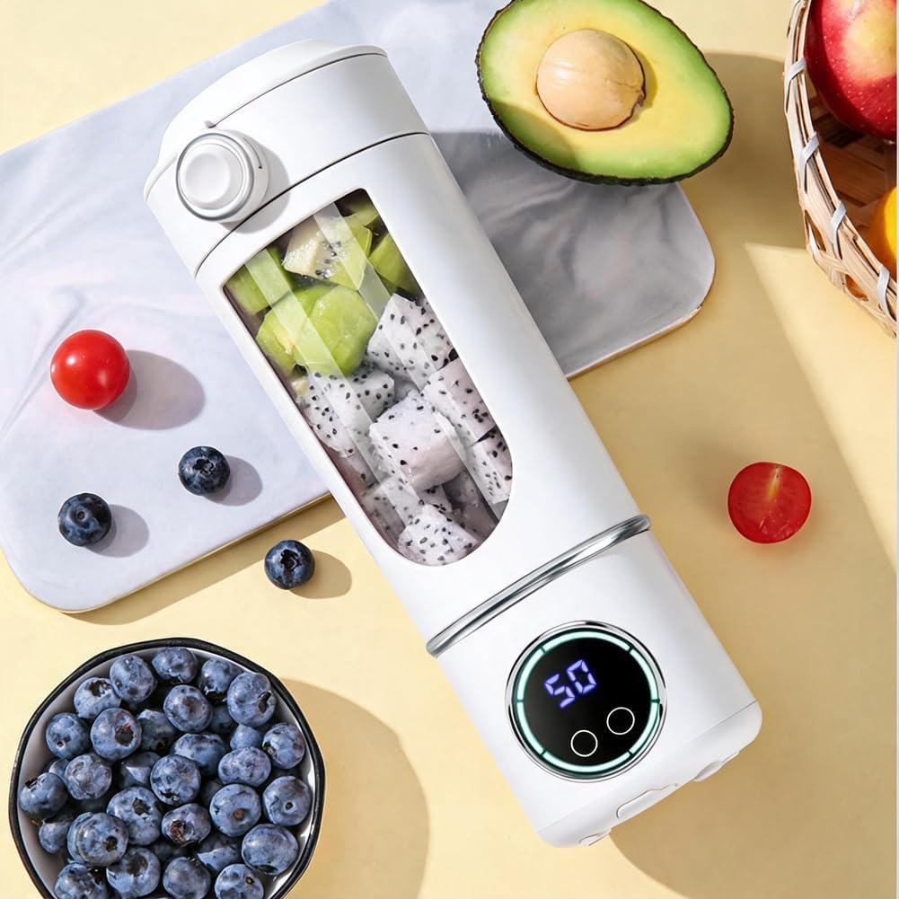 Gohytal Tragbarer Mixer, Kleine Mixer für Smoothie und Shakes, 700ML Mini-Standmixer, Kleiner Entsaf