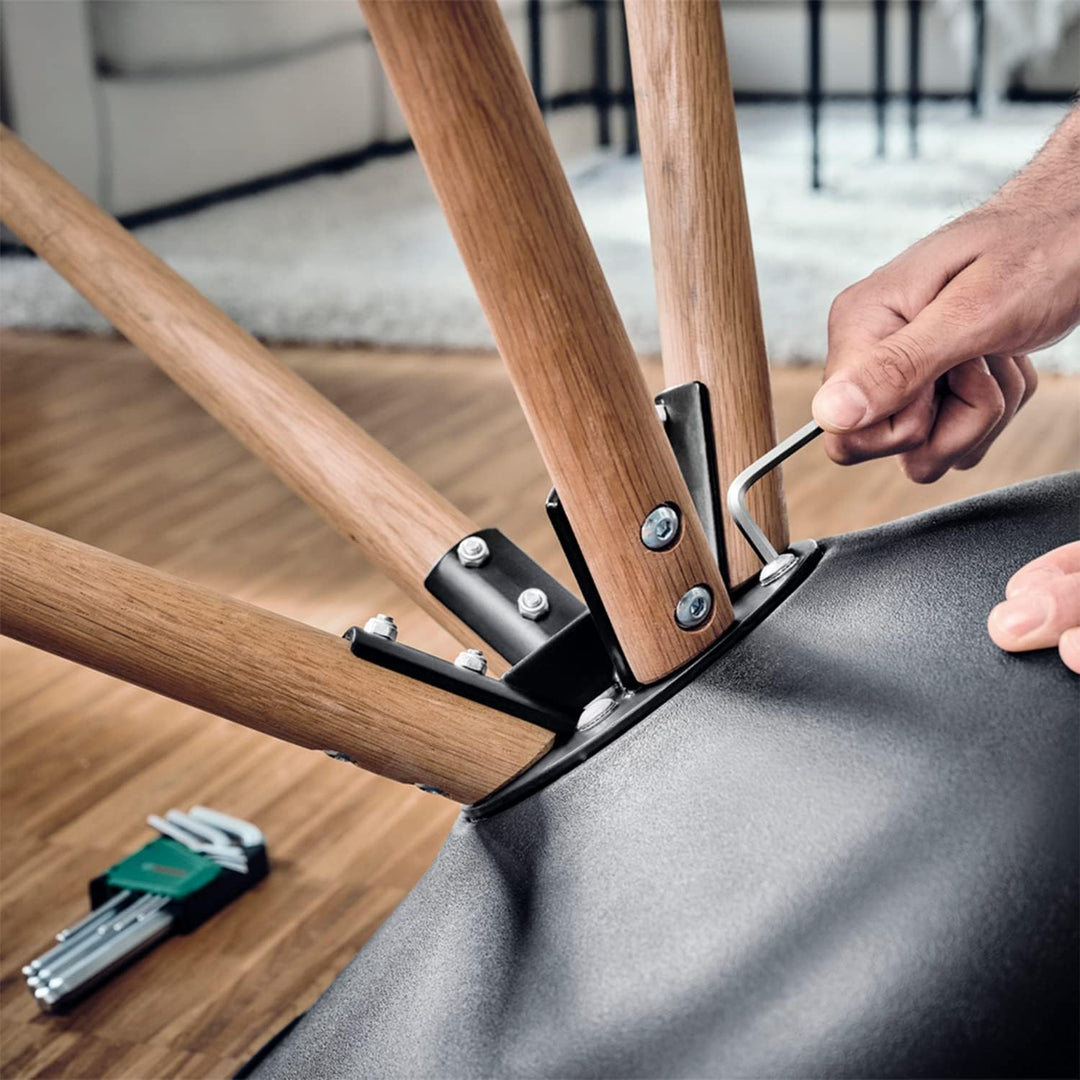 Bosch Innensechskantschlüssel-Set, 9-teilig (Mit Kugelkopf für vielseitige Aufgaben; aus hochwertige