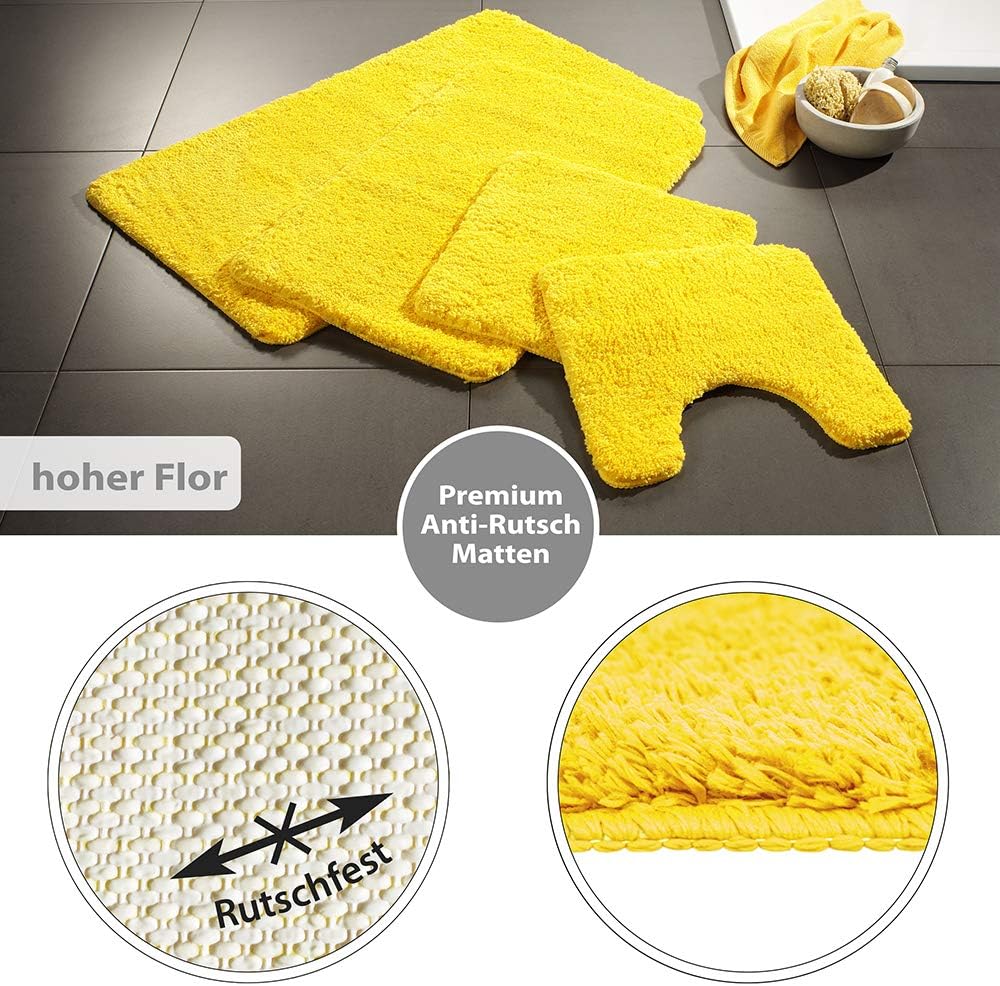 PANA Flauschiger Duschvorleger mit Eckausschnitt • Badematte in versch. Farben und Grössen • Badtepp