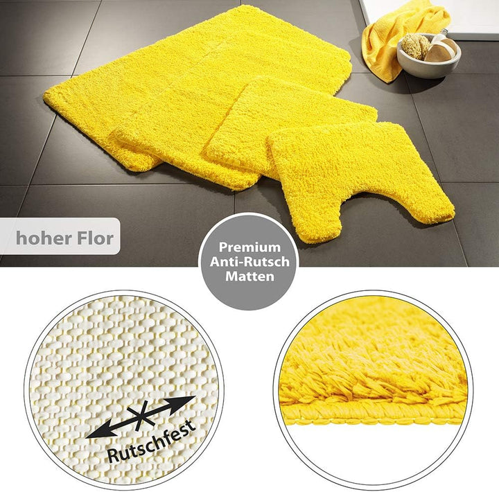 PANA Flauschiger Duschvorleger mit Eckausschnitt • Badematte in versch. Farben und Grössen • Badtepp