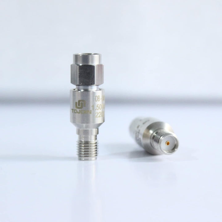 TOJOIN 2 Stück DC Block In-Line SMA Stecker auf Buchse RF-Koaxial-Dämpfungsglied 50–6000 MHz Stecker