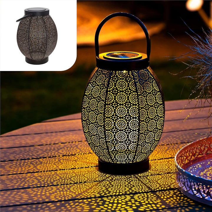 Gadgy Solar Laterne Aussen Blume | LED Solarlaterne für Aussen | Terassendeko Für Draussen | IP65-Wa