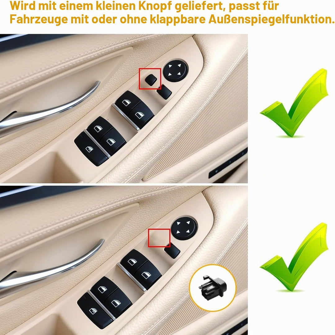 TTCR-II Kompatibel mit Türgriff Innen Links BMW 5er F10/F11, Linke Vordertür Griffverkleidung,Fenste