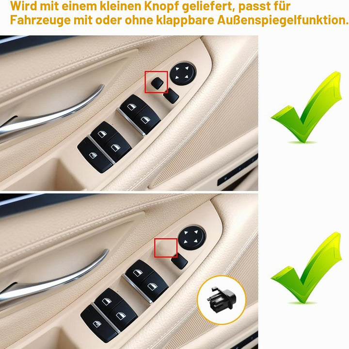 TTCR-II Kompatibel mit Türgriff Innen Links BMW 5er F10/F11, Linke Vordertür Griffverkleidung,Fenste