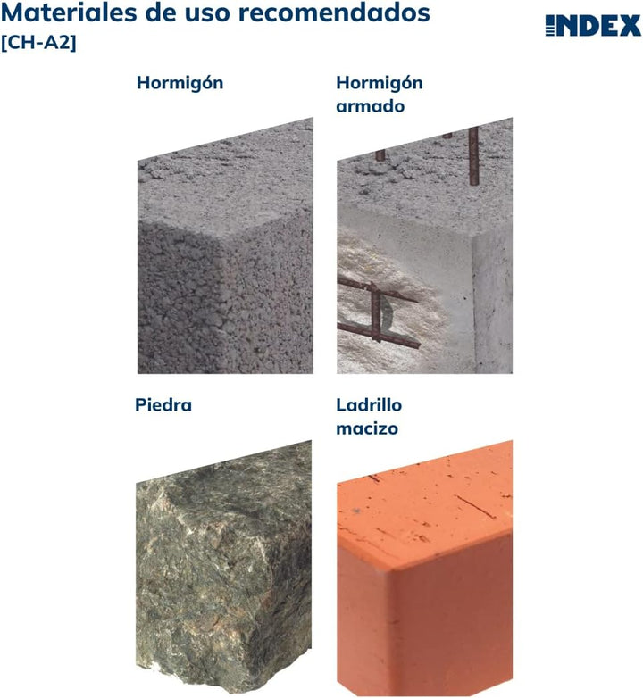 Index Fixing Systems ch-a2 – Pack von 100 Verankerungen antigiro für hohe Lasten (rostfrei A2), ACHT