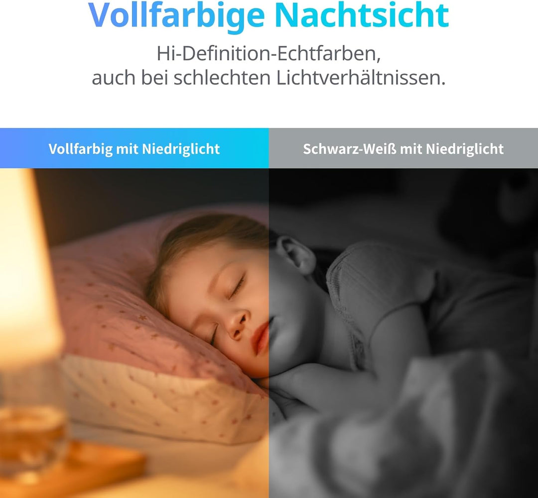 SwitchBot 2K Überwachungskamera innen, WLAN Kamera Überwachung innen mit 360°/115° Sichtfeldabdeckun