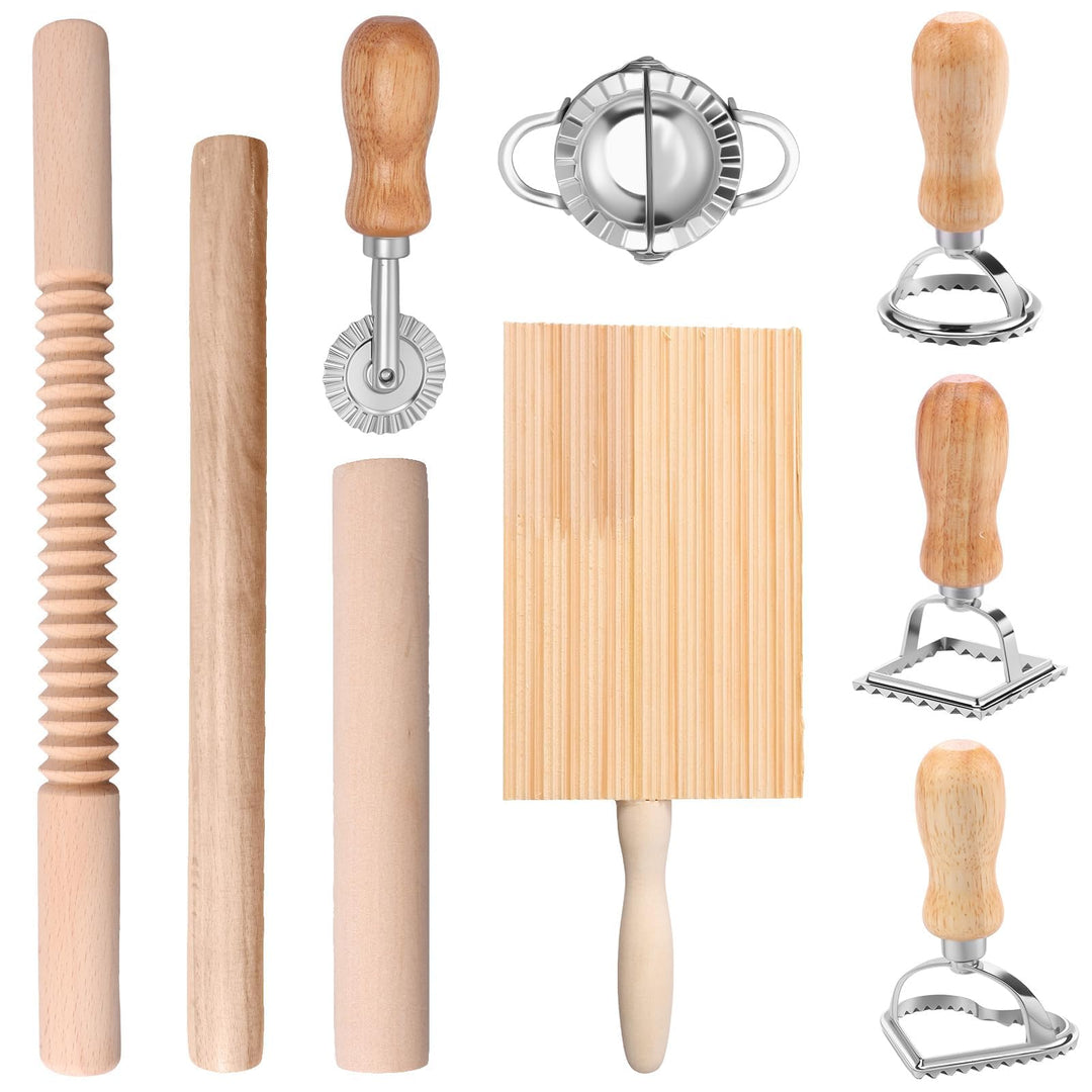 9 Stück NudelherstellungsSet,Effizientes Nudelherstellungs Set mit Ravioli Stempel Ausstechern,Nudel