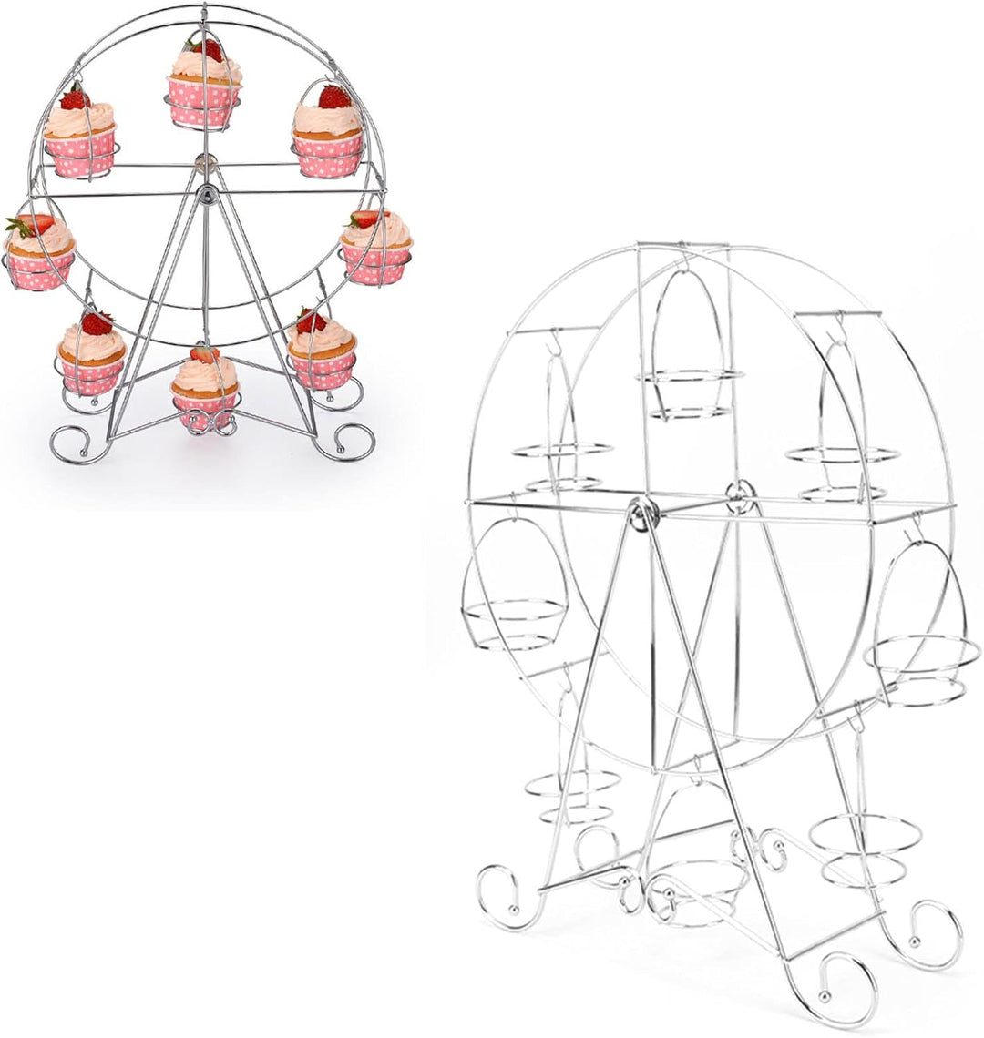 Cupcake-Riesenradständer, Drehbarer Cupcake-Halter Für 8 Cupcakes Für Geburtstagsfeier