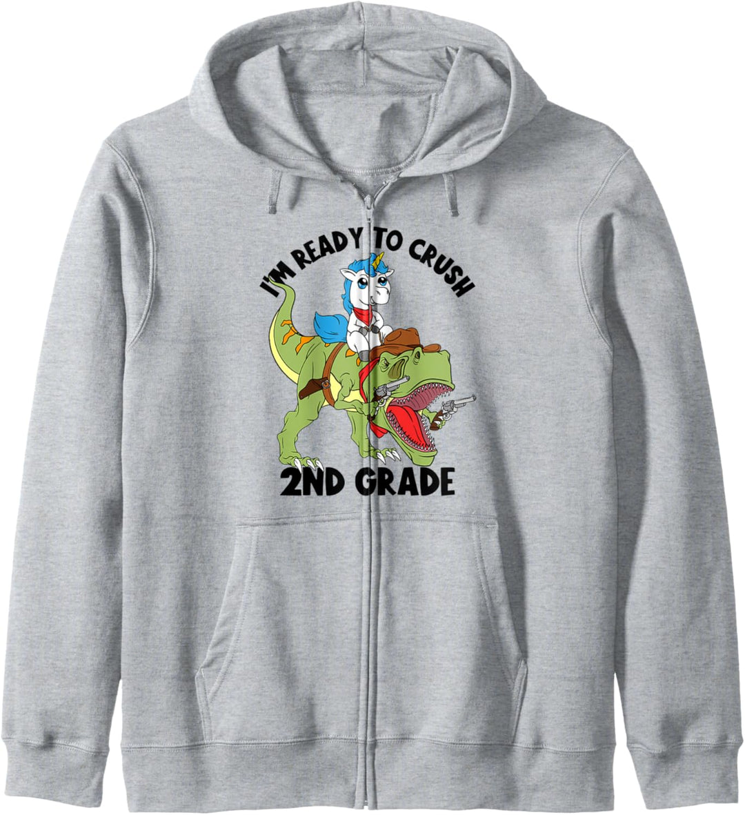 Ready to Crush 2nd Grade Kids Boys Dinosaurier Back To School Kapuzenjacke