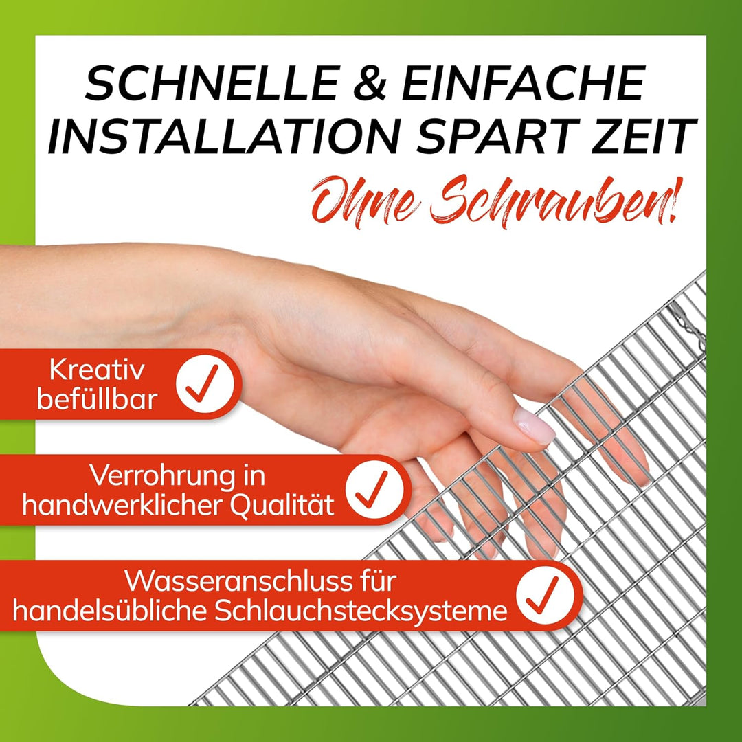 bellissa Wasserzapfsäule aus Metall - 95635 - Hochwertige Gabionen Wasserzapfstelle - Dekorative Gar