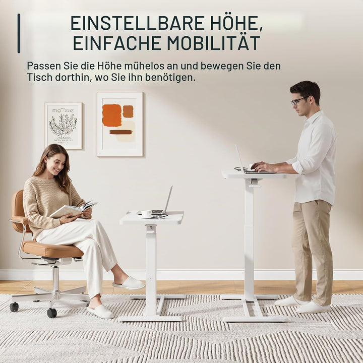 FLEXISPOT Beistelltisch - Flexibler Laptoptisch und Betttisch mit neigbarer Tischplatte, höhenverste