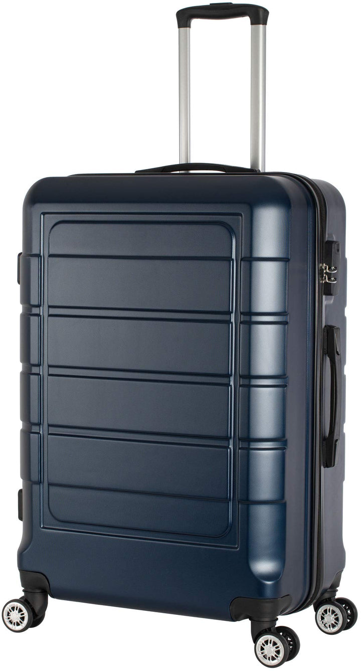 Cahoon - Hartschalen-Koffer Trolley Handgepäck Reisekoffer Kofferset 4 Rollen M-L-XL-Set 201 (dunkel