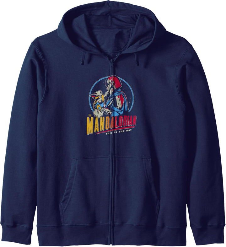 Star Wars: The Mandalorian Mando And Grogu Dark Rainbow Kapuzenjacke