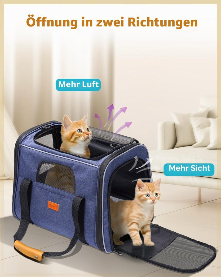 Morpilot Hundetasche Transportbox, Atmungsaktive und Faltbare Hundebox, Katzen transportboxen mit Ve