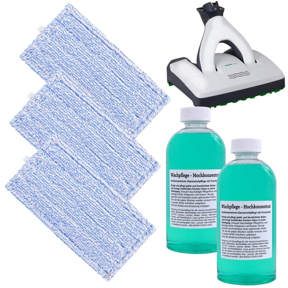 SPARSET - 3 Hochwertige Wischtücher mit Reiniger - Für Vorwerk SP600 Saugwischer und SPB100 Akku Sau