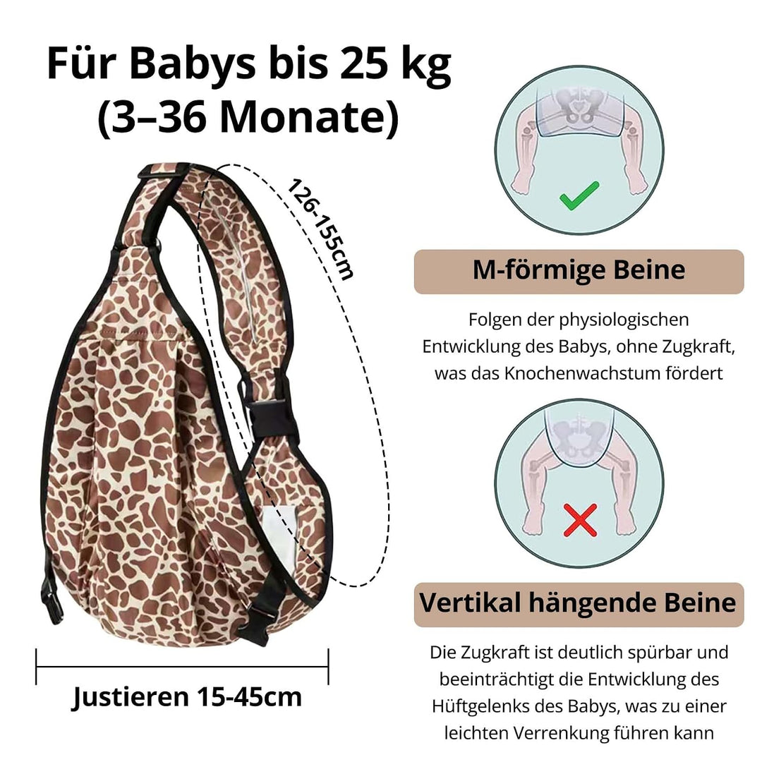 Tragetuch Baby &amp; Seitentrage - Ergonomische Hüfttrage für Baby &amp; Kleinkind mit Hüftsitz, ASTM Zertif