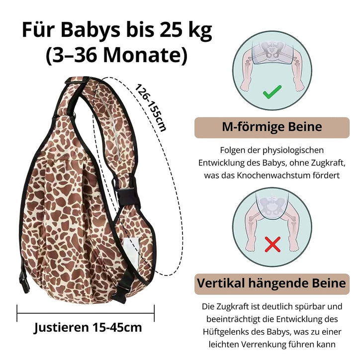 Tragetuch Baby &amp; Seitentrage - Ergonomische Hüfttrage für Baby &amp; Kleinkind mit Hüftsitz, ASTM Zertif