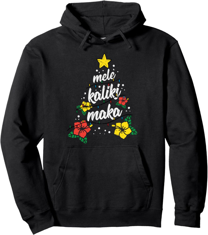 Mele Kalikimaka Pyjama, Merry Christmas, Hawaii, Sommer, Weihnachten Pullover Hoodie