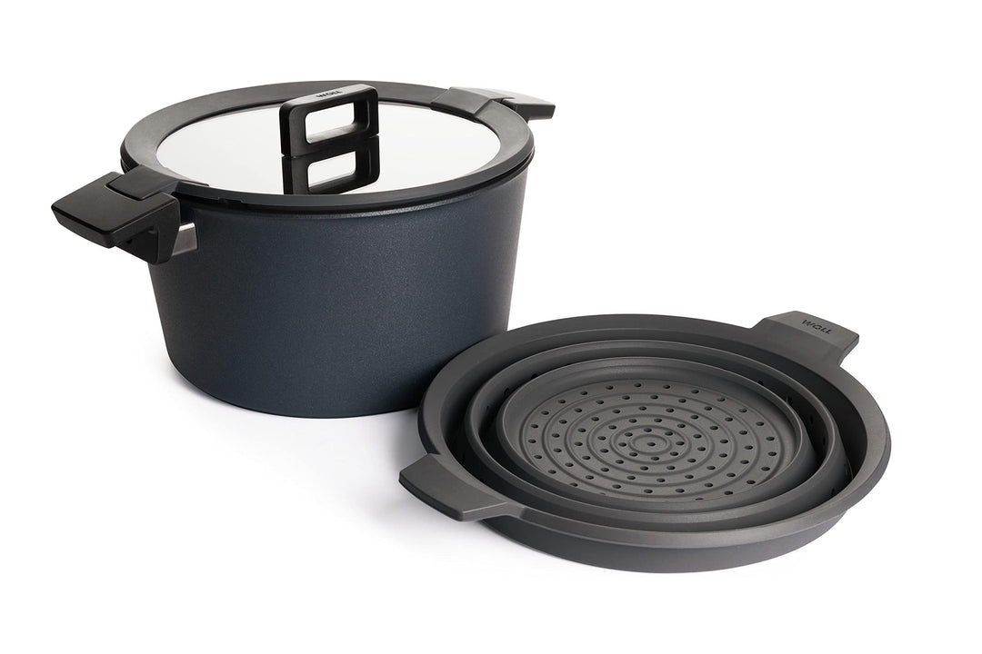 Woll Concept Plus Kochtopf mit Deckel und Silikoneinsatz, Ø 28 cm, 15,5 cm hoch, 7,5l - Geeignet für