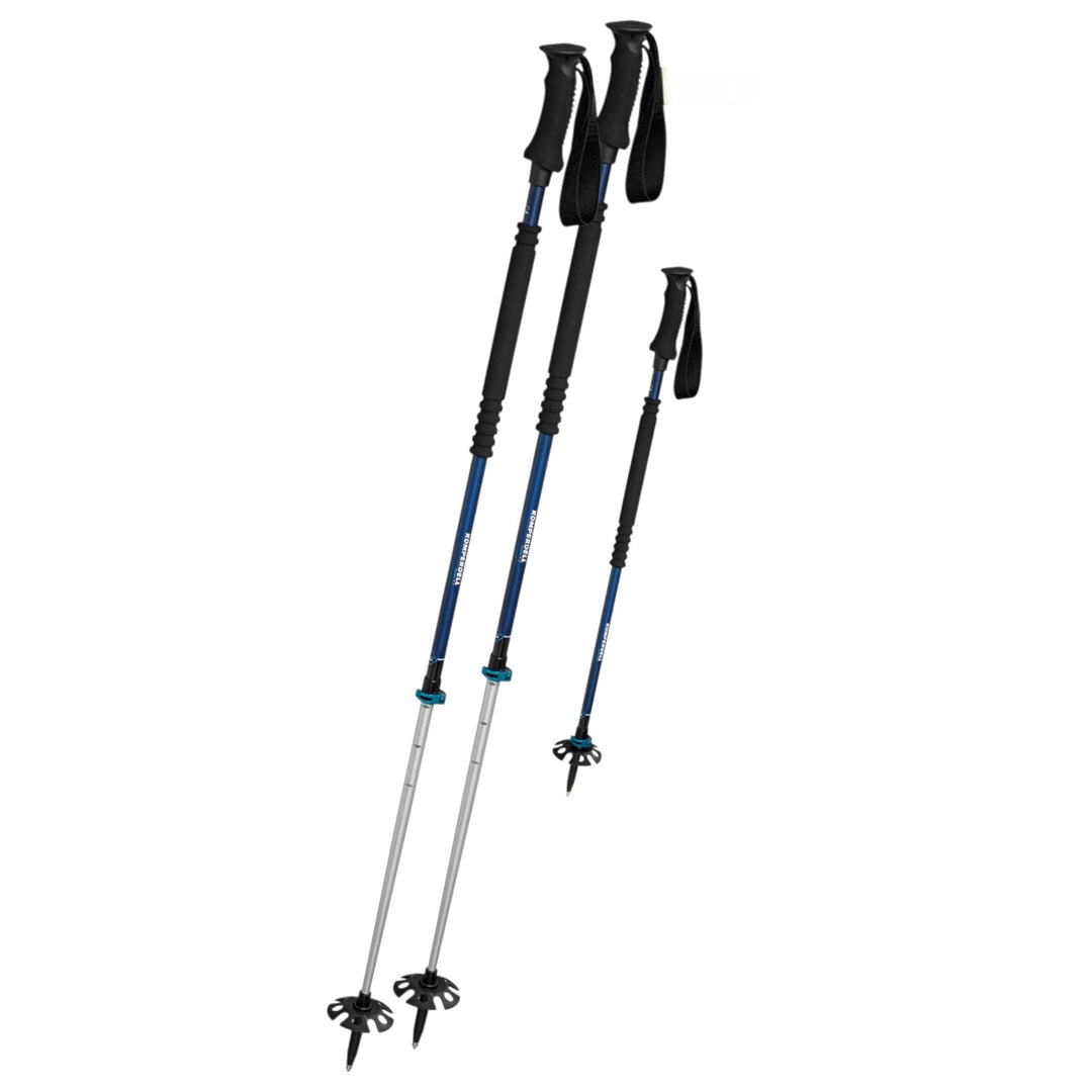 KOMPERDELL Ascent TI 2 Tourenskistock, Wanderstock, Trekkingstock, und Skistock 115-150cm, 115-150cm