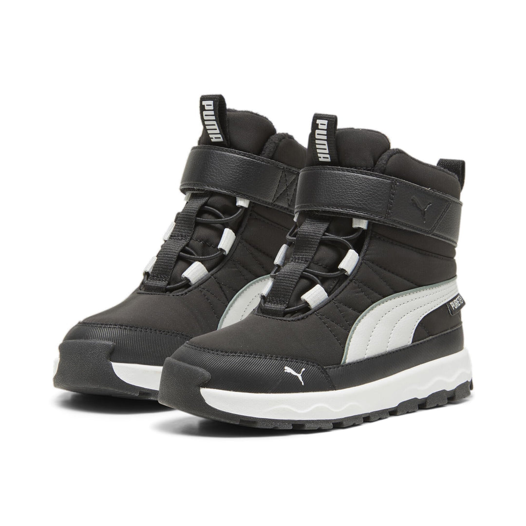 PUMA Unisex Kinder Evolve Boot Puretex Ac+ps Sneaker 28 EU Puma Black Ash Gray Puma White, 28 EU Pum